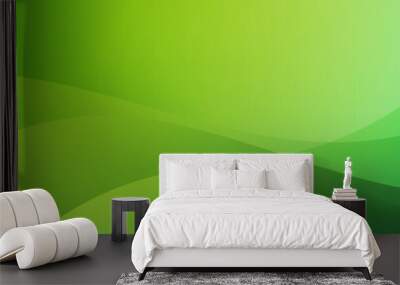 green wave background. Dynamic shape composition with smooth gradient. Vector illustration Wall mural