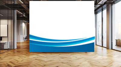 Minimal blue and white business banner background Wall mural