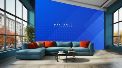 Modern abstract gradient soft blue long banner background Wall mural