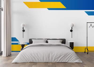 Modern blue and yellow abstract background. Vector illustration Wall mural