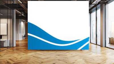 Modern blue banner background. Graphic design banner pattern background template with dynamic wave shapes. Wall mural