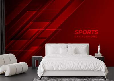 red geometric background. modern sport banner concept Wall mural