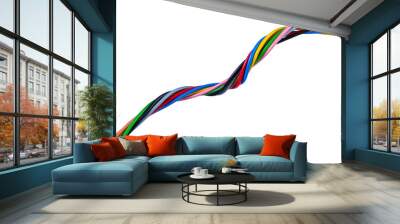 Multi-core electric control cable with white back ground Wall mural