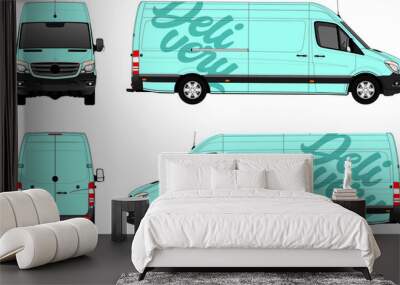 Commercial cargo van template Wall mural