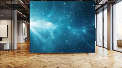 Blue Cosmic Stars Star Background Wall mural