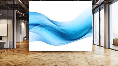 Cold blue air currents. Abstract light air effect, wind, and streams of fresh breeze. Isolated design element on the transparent background, created with Generative AI technology.
 Wall mural