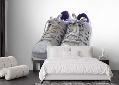 Sport shoes isolated on white background Wall mural