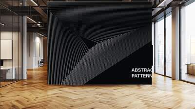 futuristic geometric lines background. Dynamic wave pattern. Modern gradient wavy lines. Futuristic technology concept. Suit for poster, banner, brochure, cover, website, flyer. Vector illustration Wall mural