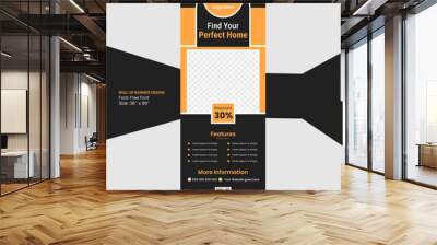 Innovative Real estate Roll up banner with shapes Set of Real estate roll up banner template Wall mural