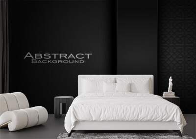 simple abstract background, modern and elegant design, with dark black color, Wall mural