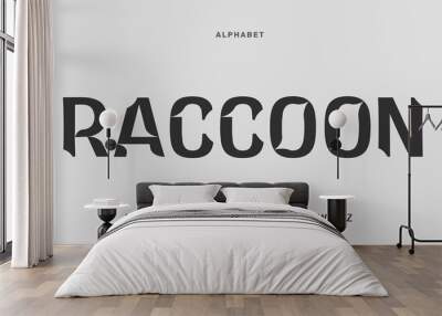 Modern font design, trendy alphabet letters and numbers Wall mural