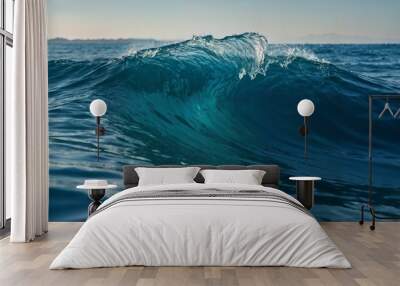  crystal clear wave in the ocean. Wall mural