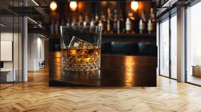 Whiskey on a pub table Wall mural