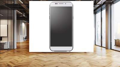 a white cell phone with a black screen Wall mural