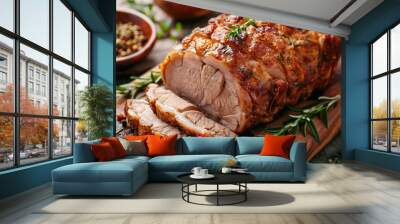 Oven roasted pork Wall mural