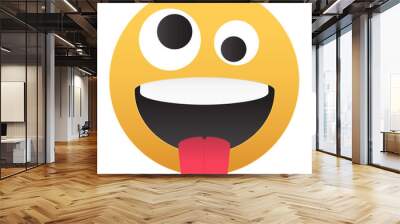 Crazy emoji Wall mural