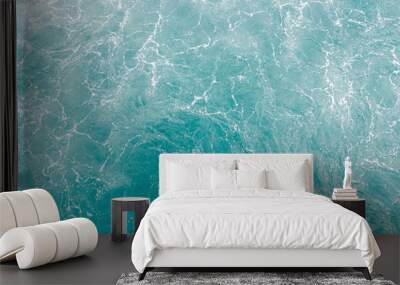 Turquoise green sea water, abstract  nature summer textured background Wall mural