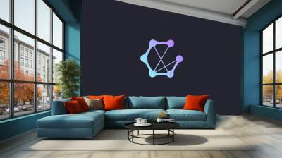 Technology Letter G Logo Abstract Whimsical Monogram Wall mural