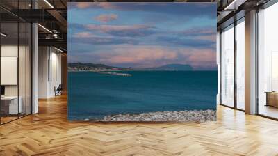 beautiful sunset on the sea  italy Wall mural