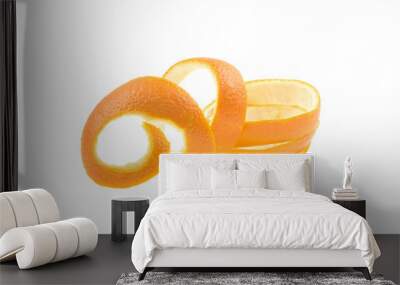 orange zest on a white background isolated Wall mural