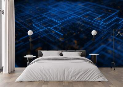 circuit board background Wall mural