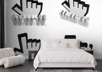 3d big white cursor carray Wall mural