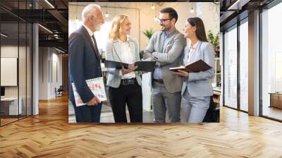 Business partners planning business strategy at office Wall mural