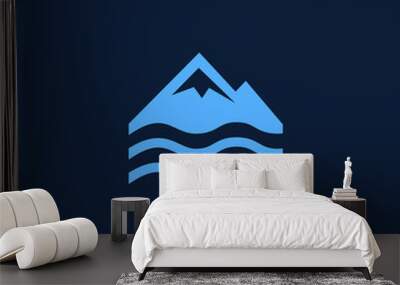 Simple mountain river Wall mural