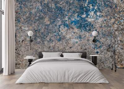 Old Weathered Bluish Concrete Wall Texture Wall mural