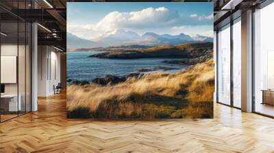 Majestic Mountains and Calm Waters. Wall mural