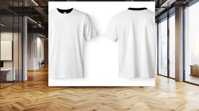 White T Shirt Mockup   Front and Back View Wall mural