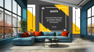 3D bubble testimonial banner, quote, infographic. Social media post template designs for quotes. Empty speech bubbles, quote bubbles and text box. Vector Illustration EPS10. Wall mural