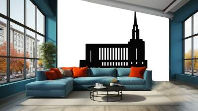 Oquirrh Mountain Temple Silhouette Wall mural