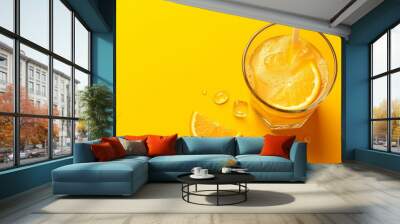 Revitalizing and rejuvenating orange juice images for creative projects Wall mural