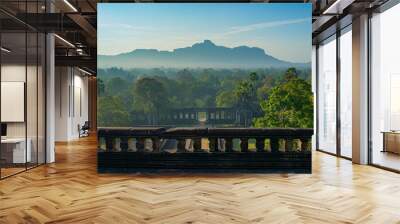 Ancient temples in the jungle of Southeast Asia, archaeological site temple ruins, Beautiful travel wallpaper Wall mural