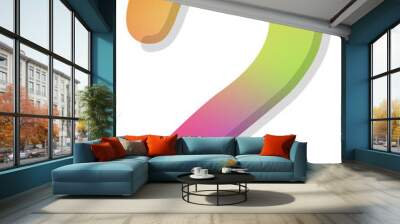 3d vector number 2 Wall mural