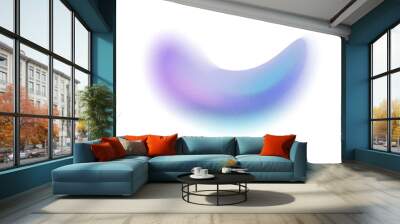 Holo gradient shape and noise texture, blurred, transparent background Wall mural