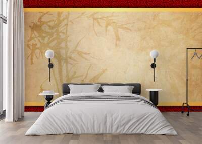 Oriental bamboo pattern background Wall mural