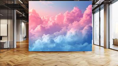 Dreamy Pastel Cloudscape. Serene and calming atmosphere concept Wall mural