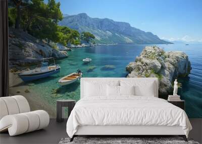 Serene Beauty. A peaceful seaside escape Wall mural