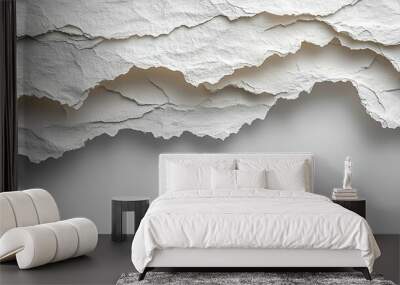 White paper texture with a smooth surface and soft Wall mural