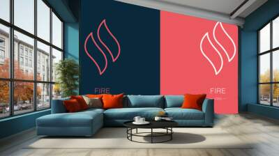 Set of fire logos. Collection. Modern style. Vector illustration
 Wall mural