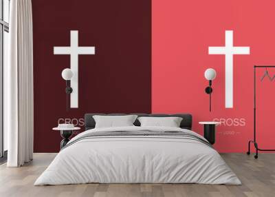 Set of logos of the crosses. Collection. The concept of Christianity and the church. Modern style. Vector illustration
 Wall mural