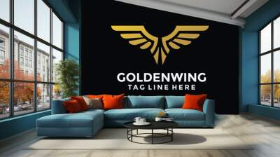 vector logo icon golden wing Wall mural