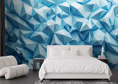 Abstract Blue Polygonal Texture, abstract , background , texture , geometric Wall mural