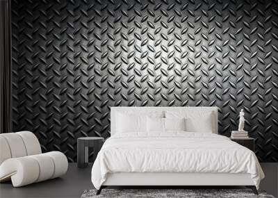 Dark Metal Diamond Plate Texture, Metal, Texture, Diamond Plate Wall mural