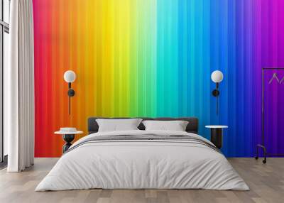 Vertical Rainbow Stripes Abstract Background, rainbow , gradient , stripes , color Wall mural