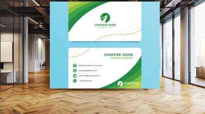 green graphic business card template Wall mural