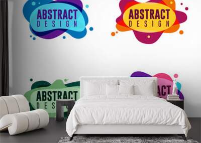 set of abstract liquid graphic elements. creative dynamic shape for advertising text, banner, presen Wall mural