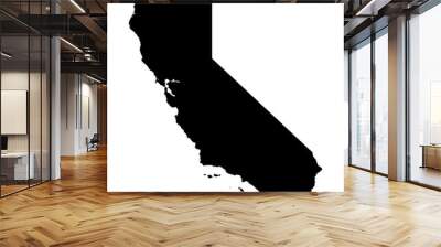 California map on white background vector Wall mural